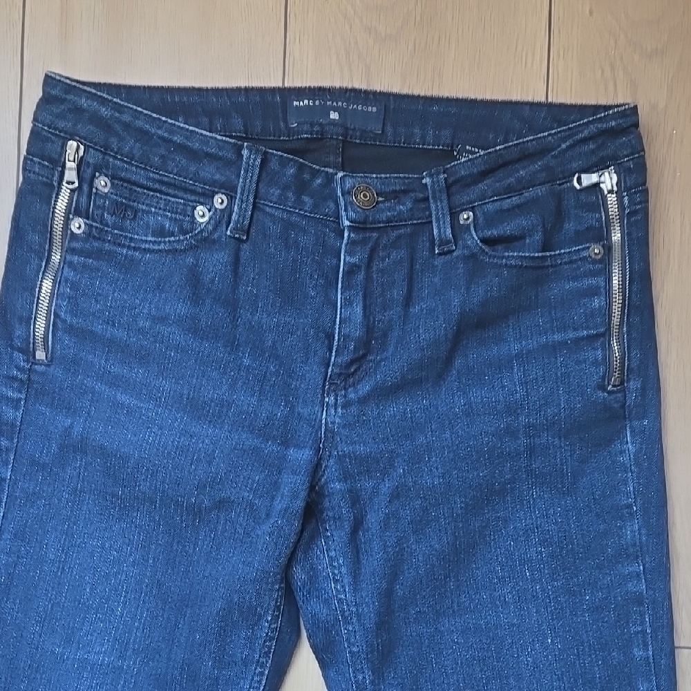 Marc By Marc Jacobs Logo Patch Slim Jeans Size 29 - Picture 2 of 10